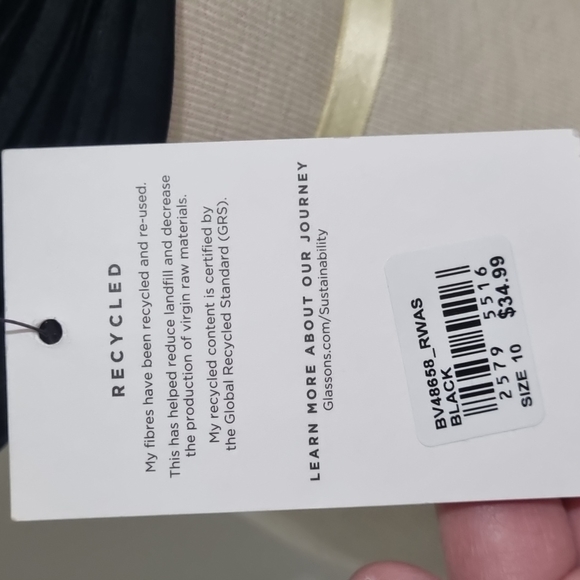 Glassons, black crop with gold chain halter size 10 - Picture 4 of 8